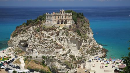 Church of the Holy Maria (Italy) - beach, italy, church, hilltop, island, isolates