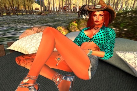 I Wanna Be A Cowgirl . . - style, western, women, anime, digital art, redhead, cowgirl, fantasy, fun, female