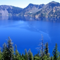 Blue Water of a Mountain Lake