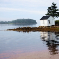 Small White House on Waterfront