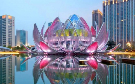 Lotus Building - lotus, architecture, modern, building