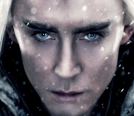 The Hobbit (2012-2014) - actor, poster, blue, eyes, thranduil, the hobbit, man, elf, fantasy, king, face, Lee Pace