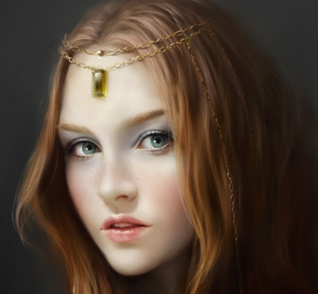 Heartless - princess, girl, melanie delon, jewel, fantasy, face, art, luminos, melaniedelon