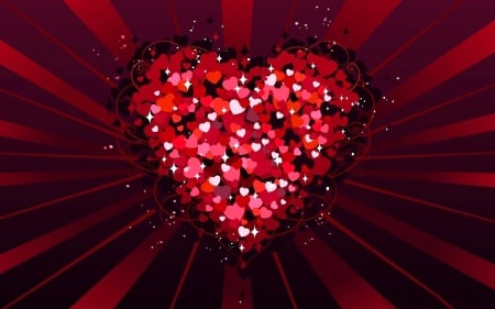 Hip Hop Hearts - Red, Sparkly, Day, Valentine, Heart