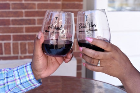 Proposal - hands, love, two, glasses, proposal, ring