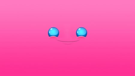 :) - face, desktop, pink, cute, abstract, blue, eyes