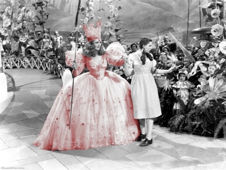 Wizard Of Oz - Woman, Movie, Crown, Black and white, Wizard of Oz, Dress, Pink