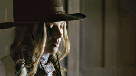 Thinking It Over . . - style, western, women, models, hats, ranch, outdoors, cowgirl, fun, female, blondes