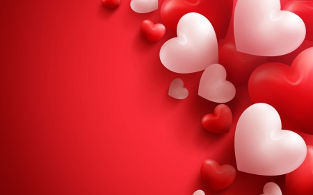 Happy Valentine's Day! - white, heart, red, valentine, card