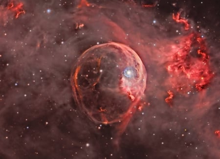 NGC 7635 The Bubble Nebula Expanding - fun, stars, cool, nebula, galaxies, space