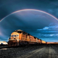 Train Under the Rainbow