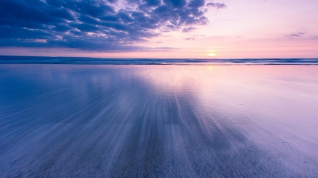 Ocean Sunset - nature, sky, ocean, clouds, sunset