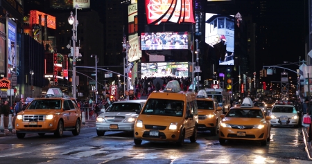 times square - street, car, taxi, times, square, buidling