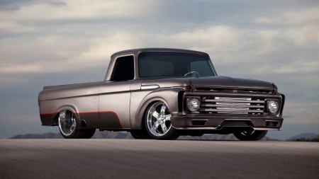 1962 FORD F-100 CUSTOM PICKUP - wallpaper, windows, 1962 ford f-100 custom pickup, desktop