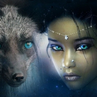 Girl and Wolf