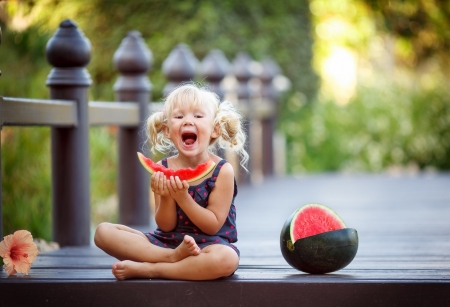 Little girl - princess, fun, people, hair, belle, sightly, white, face, childhood, fair, little, bonny, adorable, wallpaper, child, eat, beautiful, pink, sweet, feet, nice, beauty, leg, photography, pretty, baby, cute, bridge, sit, kid, girl, dainty, lovely, pure, comely, desktopnexus, smile, blonde