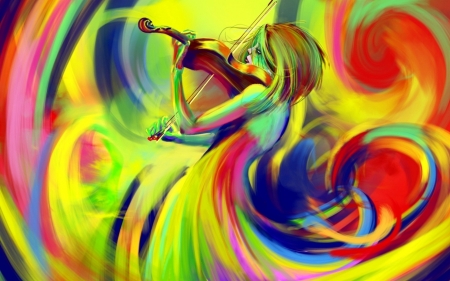 Music For You - woman, music, abstract, fantasy