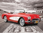 1959 Corvette on Route 66
