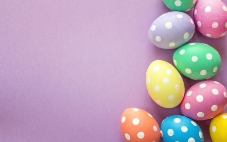 Happy Easter! - easter, colorful, egg, card, pink, dot