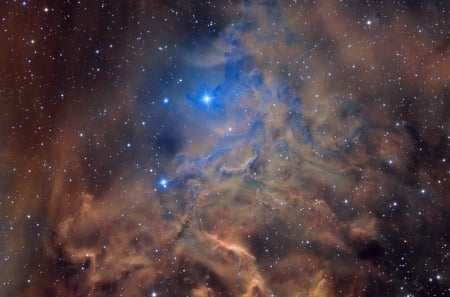 AE Aurigae and the Flaming Star Nebula - fun, stars, cool, galaxies, space