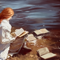 Girl reading a book