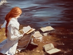 Girl reading a book