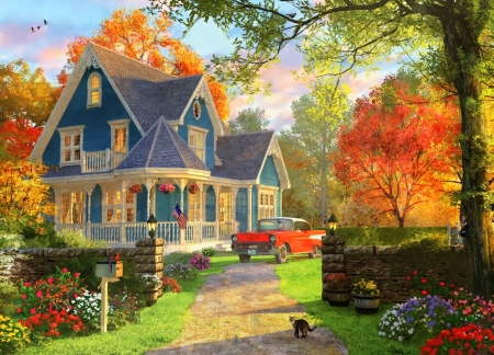 Blue Country House