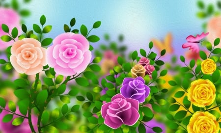 Floral art - flowers, pretty, beautiful, garden, spring, floral, art