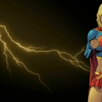 Supergirl & Lightning wallpaper