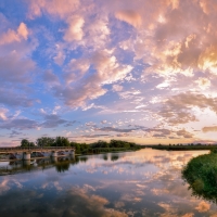 Dam of Axios River, Macedonia, Greece