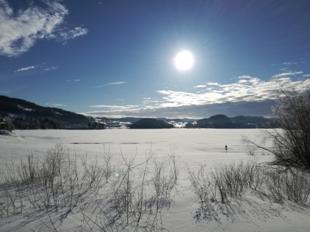 Lake - winter, norway, lake, snow