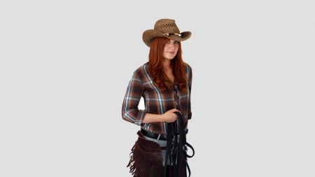 Redheads Know . . - women, style, fun, female, cowgirl, hats, outdoors, rodeo, western, chaps, ranch, redheads