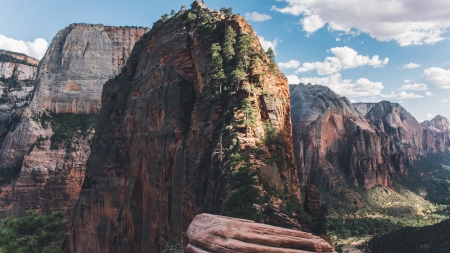 Canyon - nature, mountains, canyon, clouds