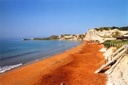 Xi (Ksee) Beach, Kefalonia island, Greece - Island, Water, Summer, Nature, Greece, Landscape, Beach, Sea