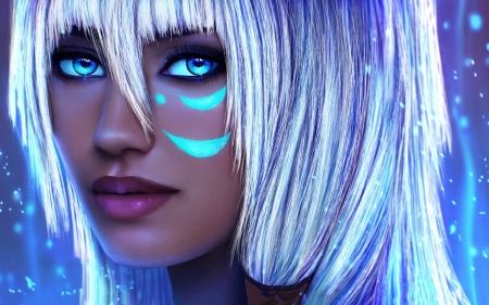 Blue eyes - girl, look, eyes, blue