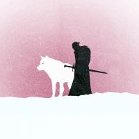 Jon Snow and Ghost