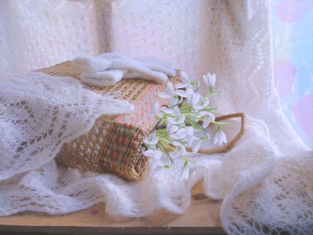 â™¥ - basket, flowers, pure, soft