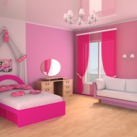 Pink bedroom