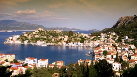 Castellorizo island, Greece - sky, boats, landscape, water, summer, greece, holidays, blue, beautiful, island, castellorizo, sea