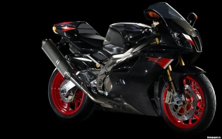 aprilia rsv4 - black, bike, motorcycle, aprilia