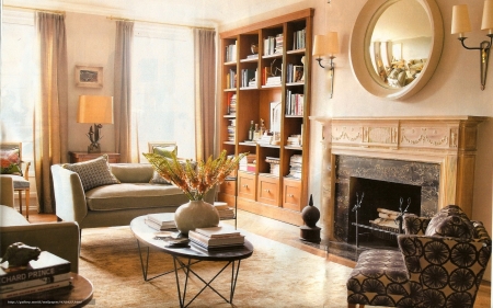 Living Room - room, interior, fireplace, home