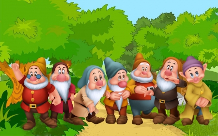 Snow White  Movie - snow white, hats, seven, men