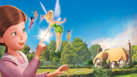 Tinker Bell and the Great Fairy Rescue (2010) - girl, movie, blue, disney, green, fantasy, tinker bell, the great fairy rescue