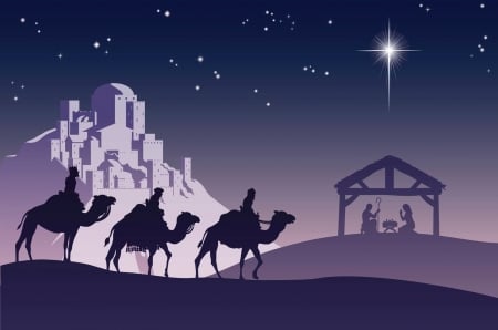 Wisemen - christmas, camel, christ, jesus, nativity