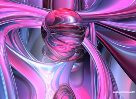 Pink Knots - 3d, abstract