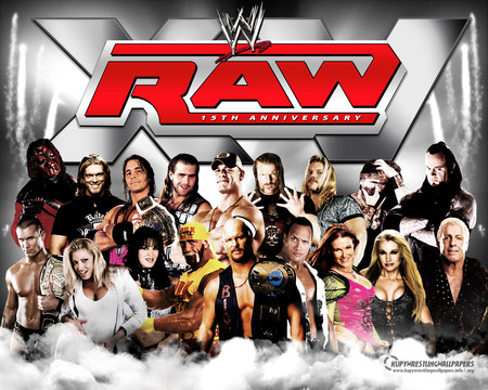 Raw's 15th Anniversary - sports, wrestling, 15th, raw, anniversary, 15th anniversary, wwe