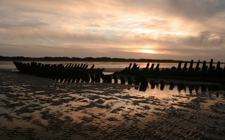 sunset beach - sky, sunset, landscape