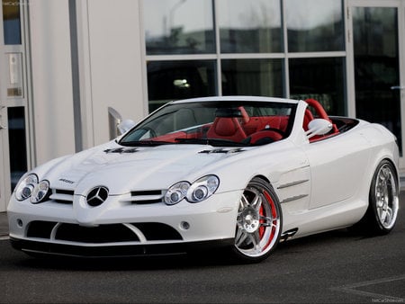 Brabus Mercedes Benz SLRRoadster 2008 - white, mercedes