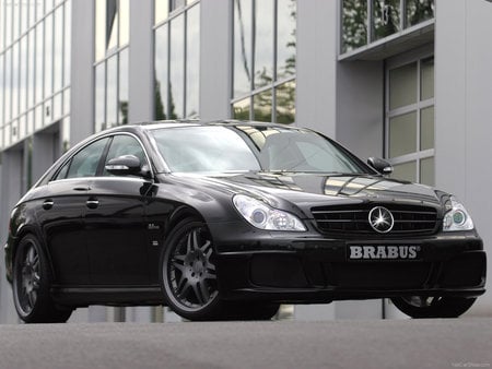 Brabus Mercedes Benz SLRRoadster 2008 black - cars, black, mercedes