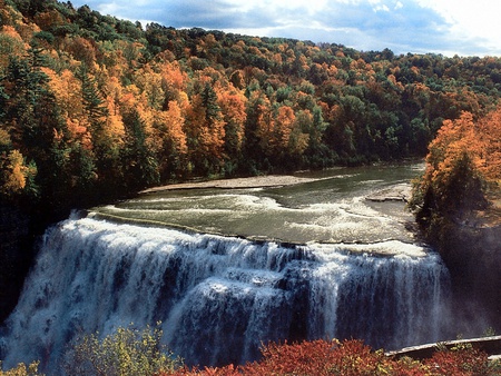 Middle Falls Letchworth State Park - cool, middle falls letchworth state park